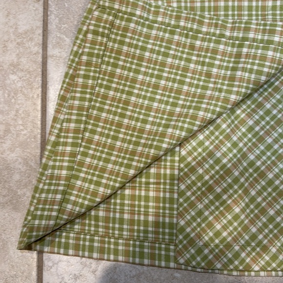 Urban Outfitters Lime Green Plaid Wrap Skirt S Kilt - Picture 6 of 7